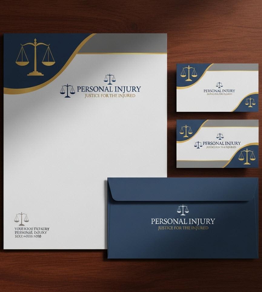 Justice Motif Stationery: Personal injury Lawyers