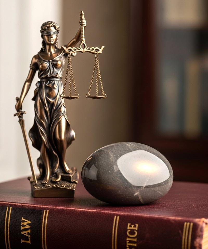 A small, polished stone for grounding