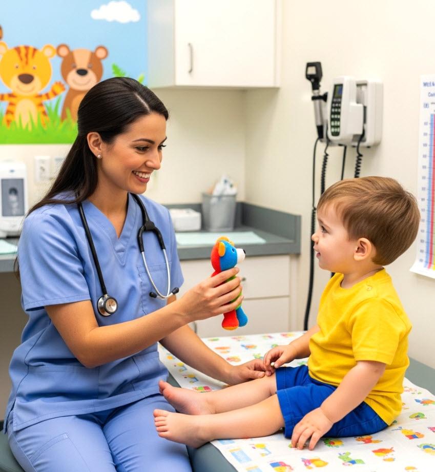 Well-child visit with a pediatric expert
