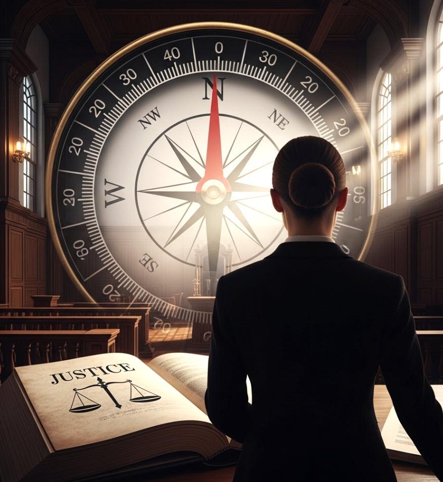 A compass pointing toward a new horizon.