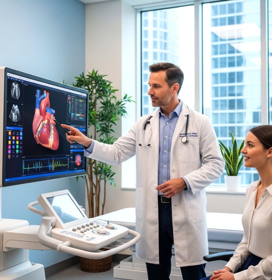 Modern technology in cardiac diagnosis free image