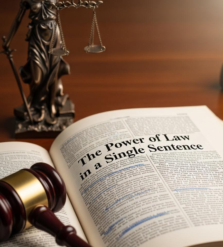 The Power of Law in one Sentence