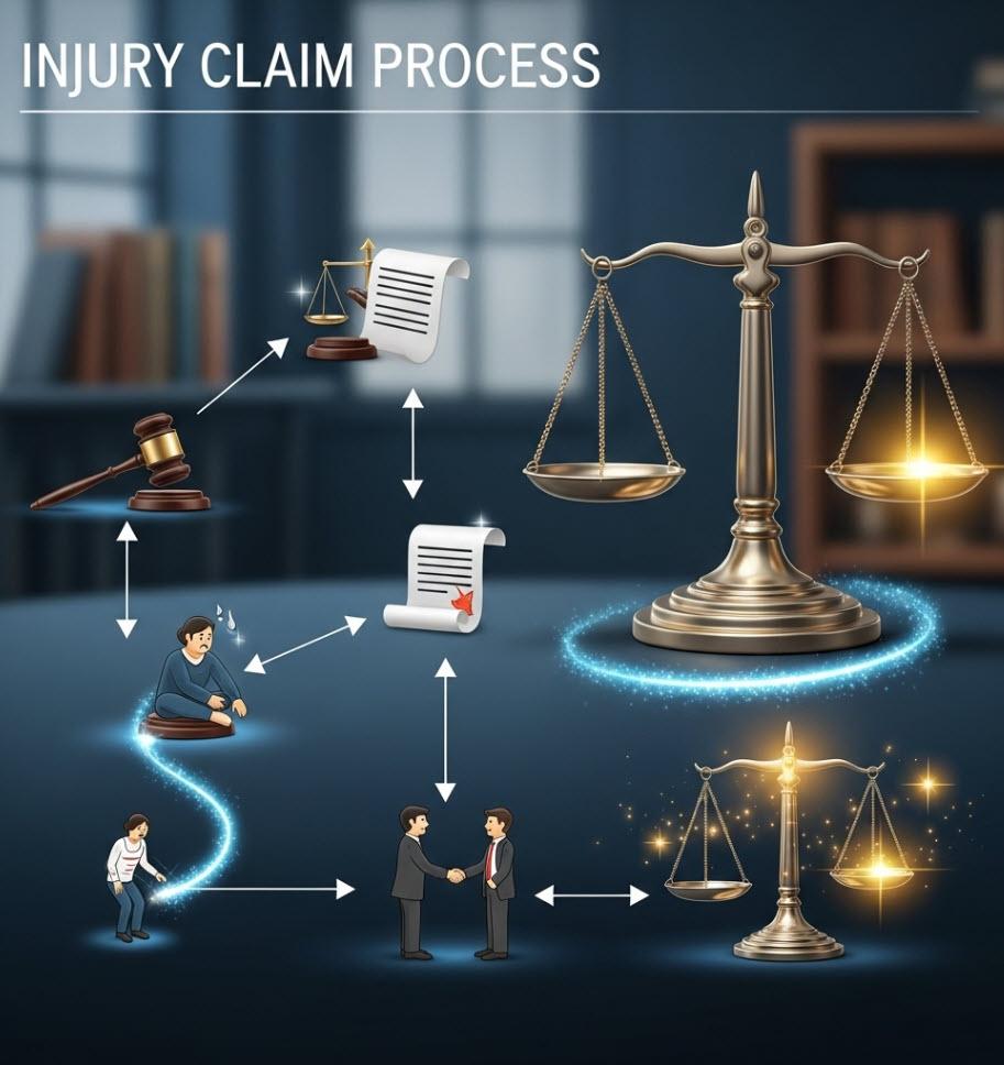 Justice-Based Injury Claim Process Chart